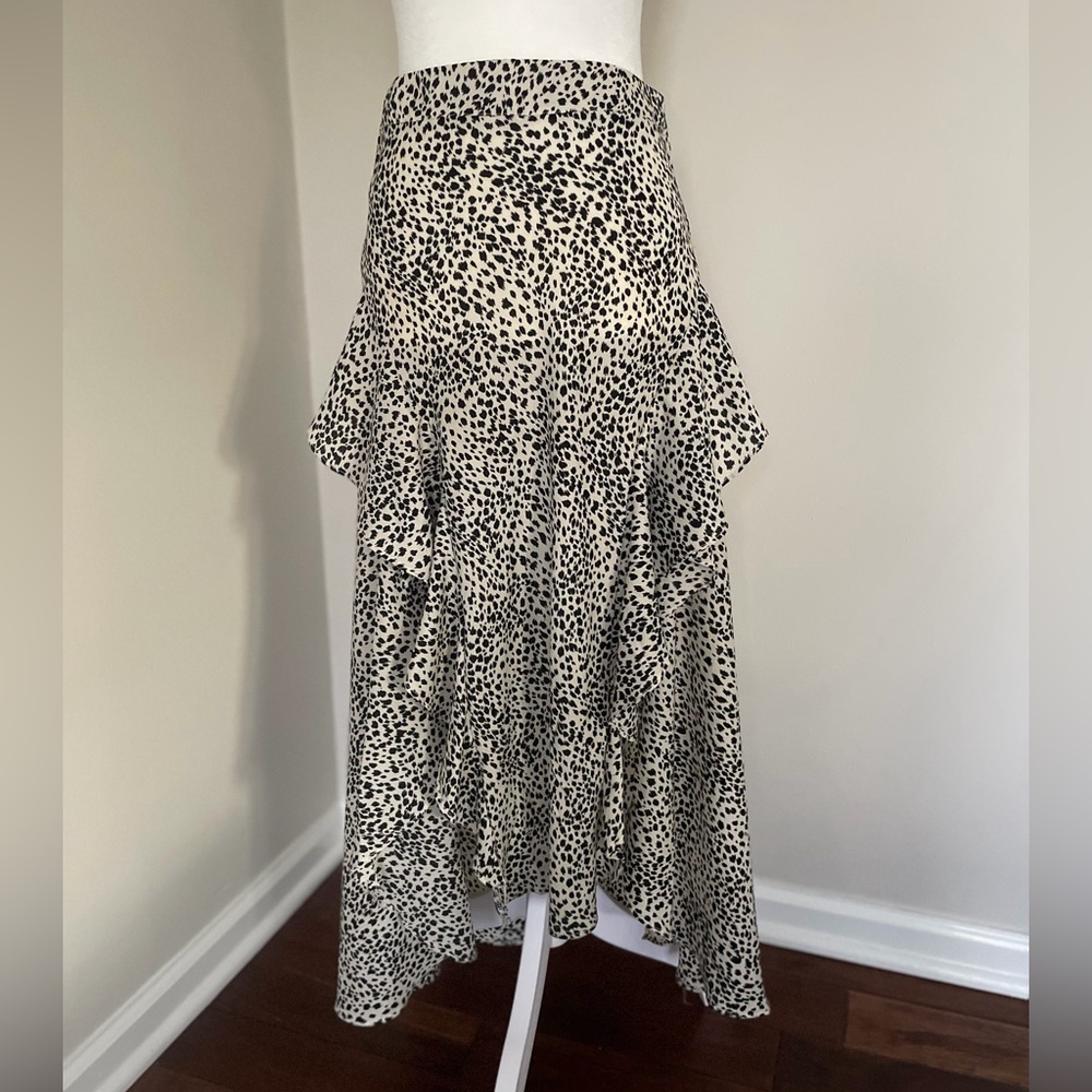 Ina Black and White High Low Skirt Small
